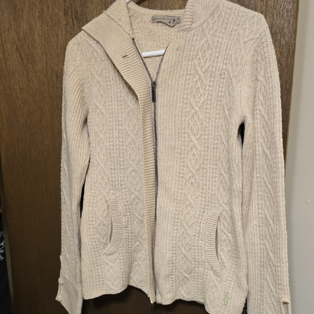 Smartwool Women's Off-White Textured Cardigan